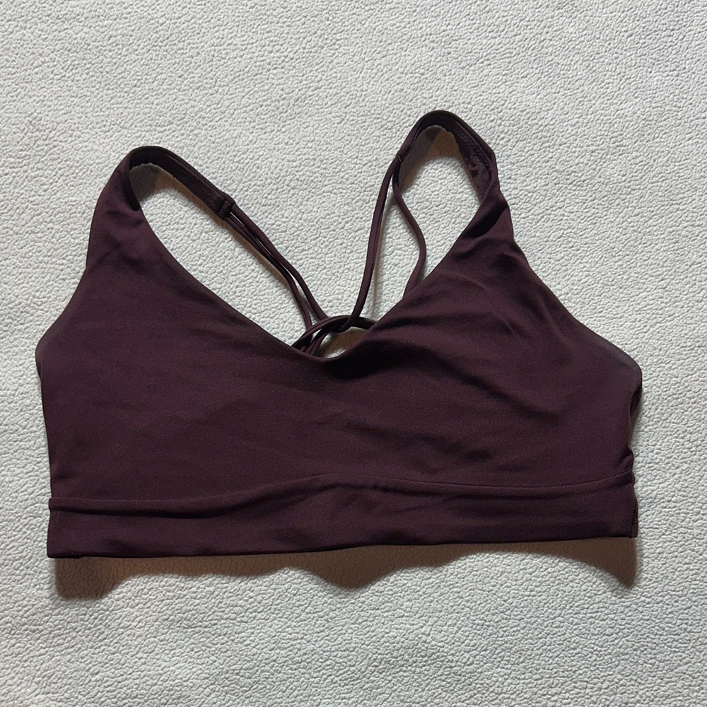 Athleta Solace Sports Bra in Deep Purple